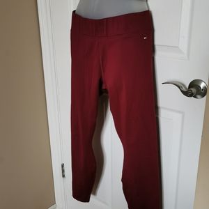 Deep Red Tommy Hilfiger Sport Leggings Size Medium
